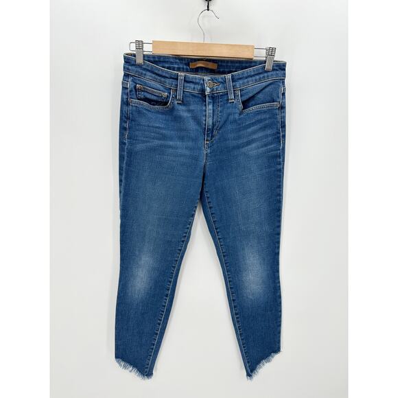 Joe's Jeans Medium Wash The Icon Mid Rise Skinny Ankle Denim Jeans Women Size 28 - Picture 1 of 7